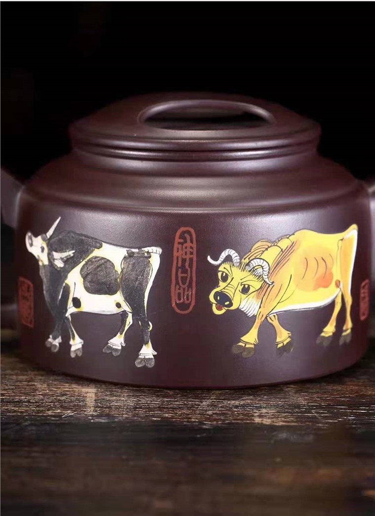 金国东作品 五牛图套组图片