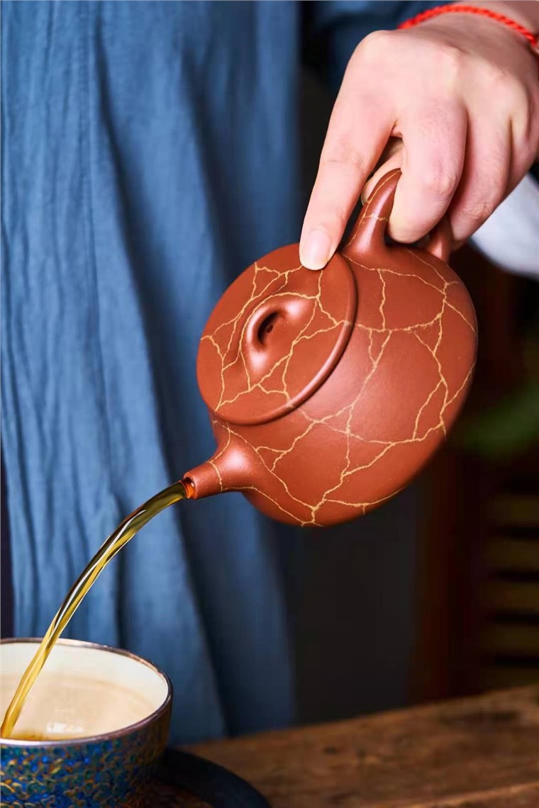 王正红作品 冰纹石瓢