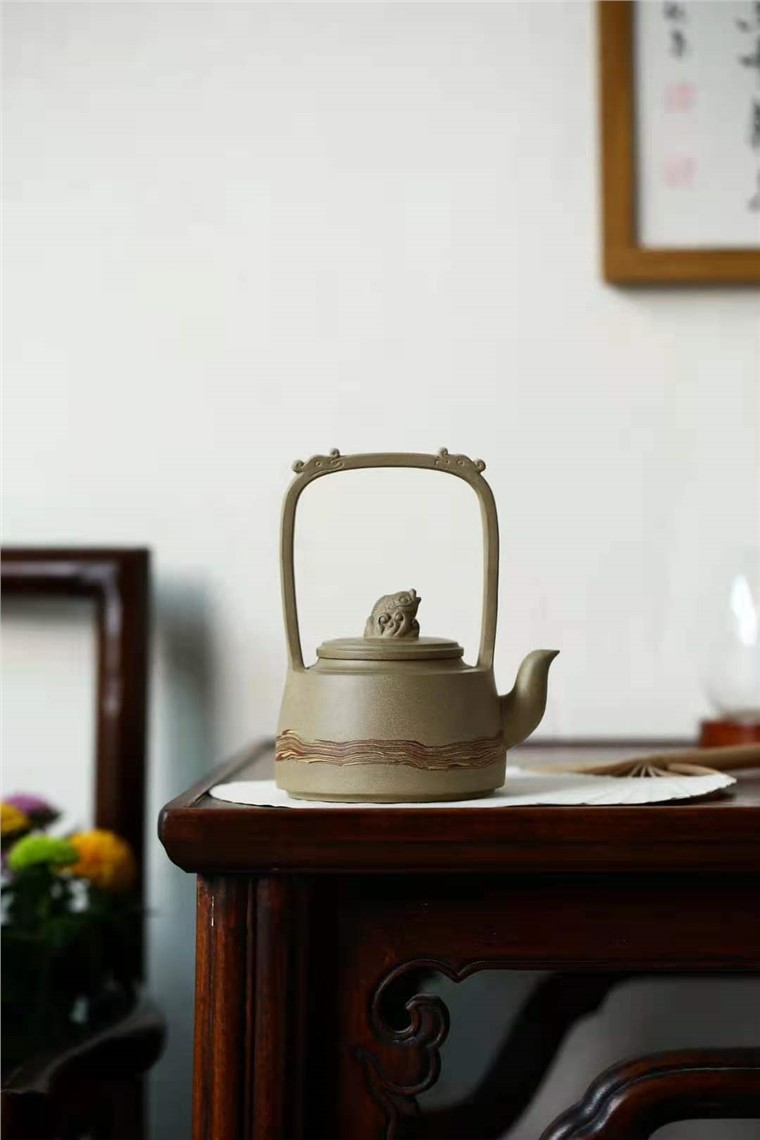 郭超钢作品 鱼跃龙门提梁图片