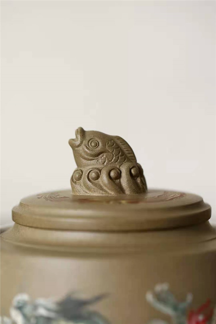 郭超钢作品 鱼跃龙门提梁图片