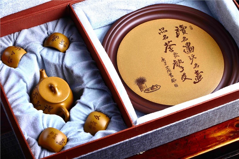 吴顺华作品 品茗石瓢六件套