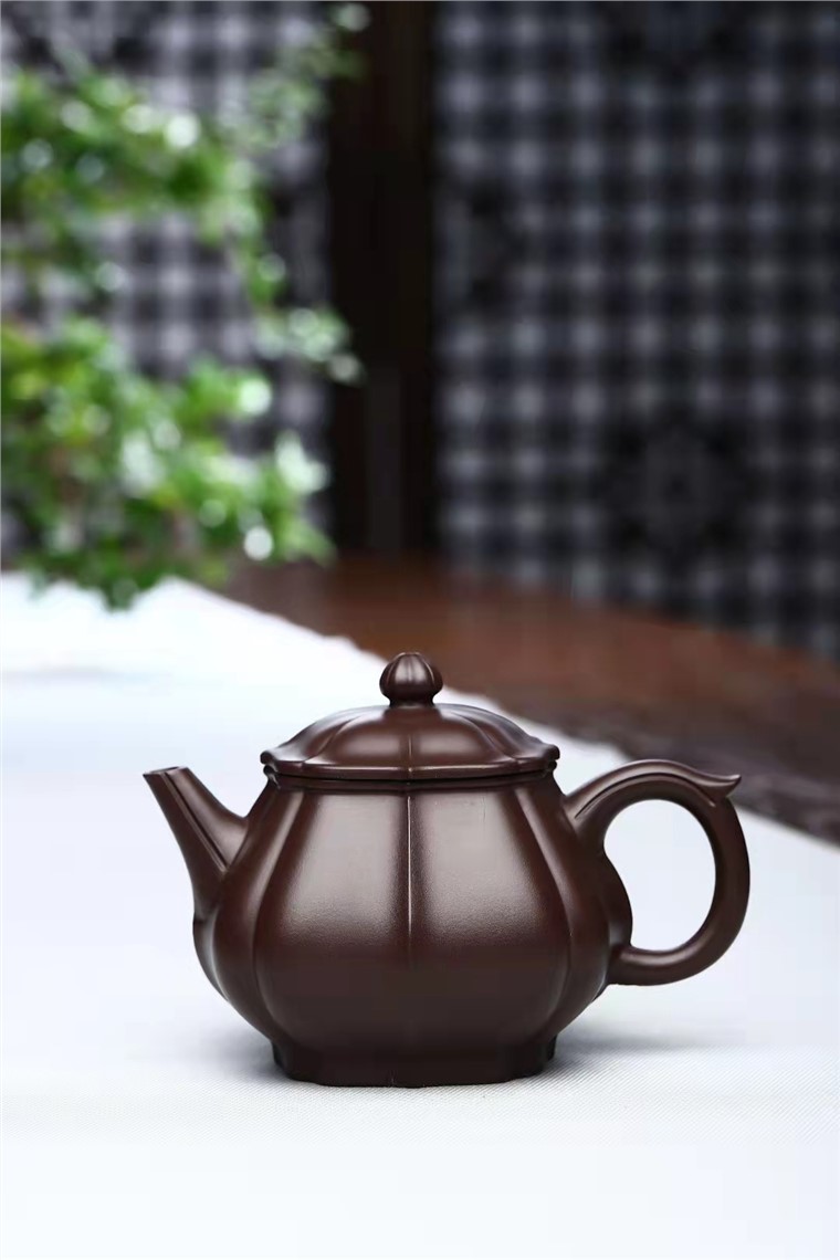 何其仙作品 菱花潘壶图片