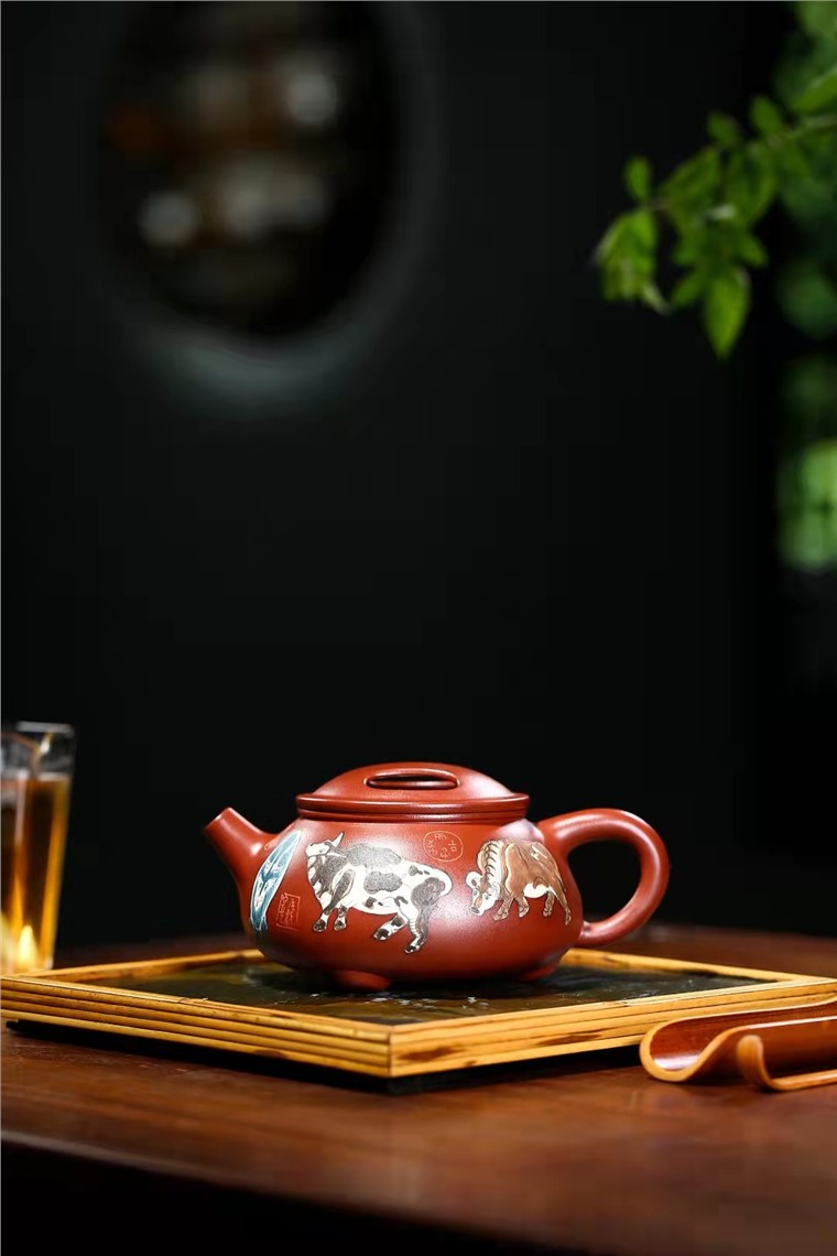 许时娟作品 五牛石瓢套组图片