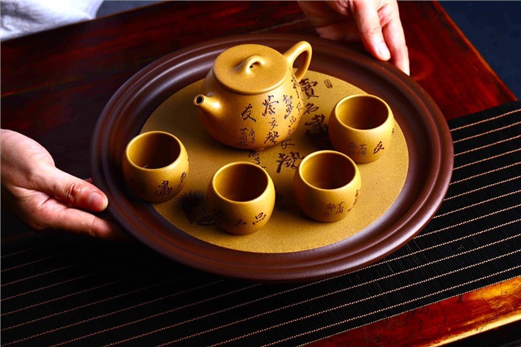 吴顺华作品 品茗石瓢六件套图片