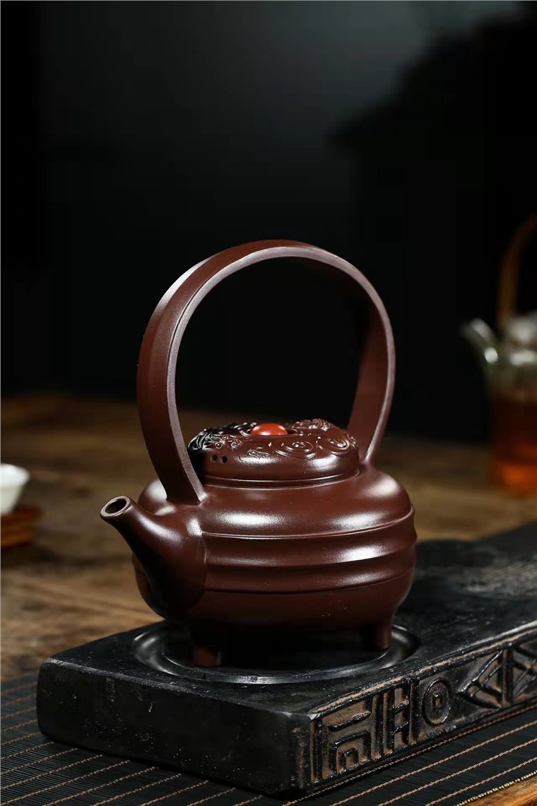 范菊英作品 双龙提梁图片