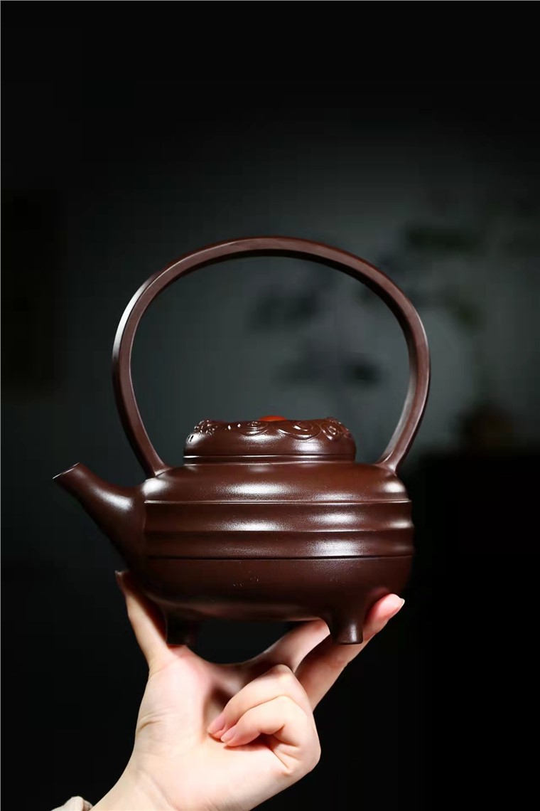 范菊英作品 双龙提梁图片