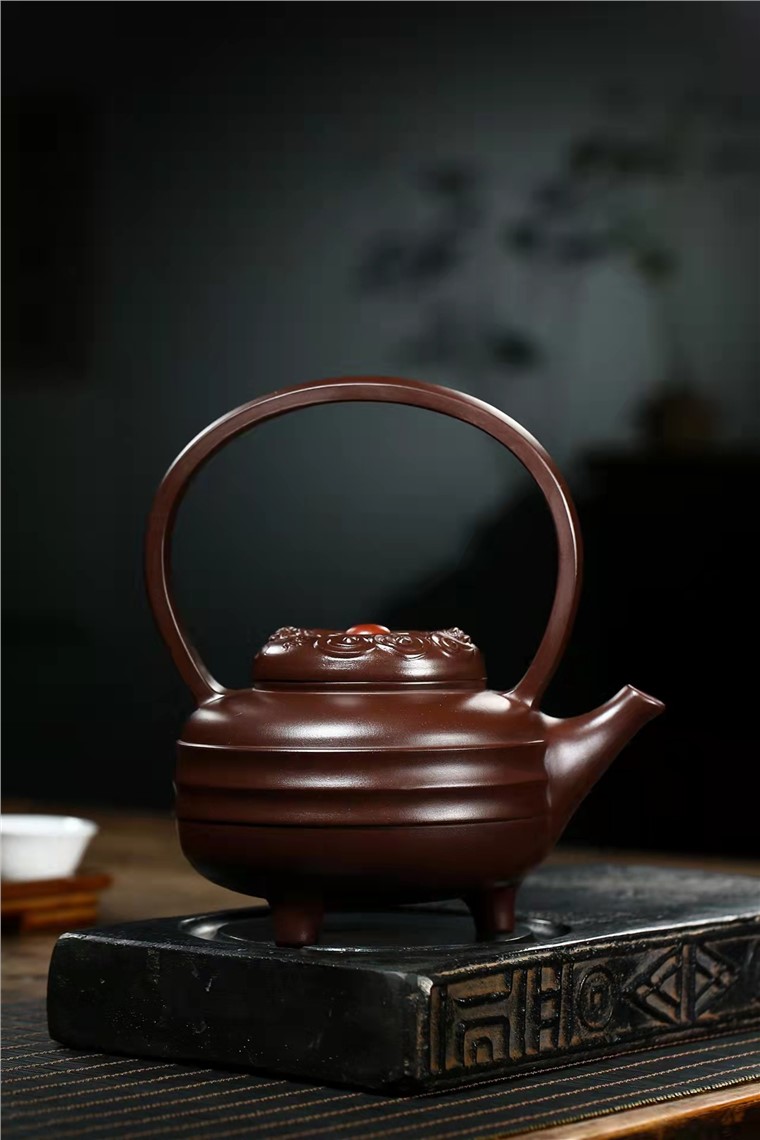 范菊英作品 双龙提梁图片