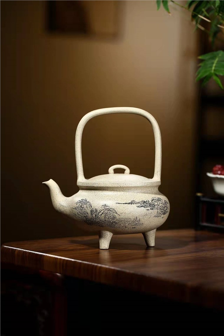 蒋亚平作品 炉鼎提梁图片