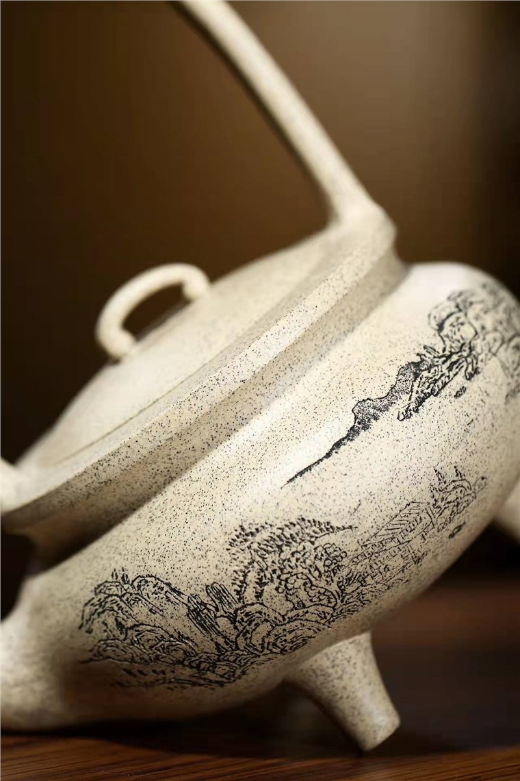 蒋亚平作品 炉鼎提梁图片