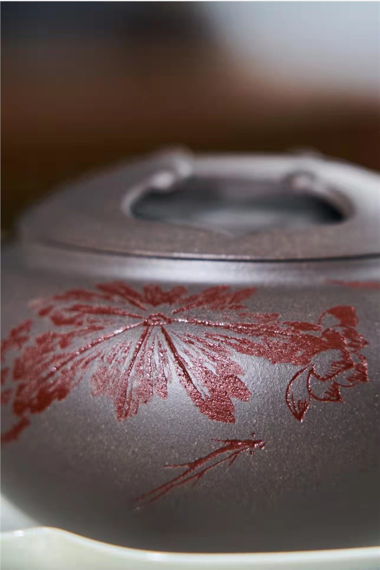 许敏芳作品 牛盖如意壶图片