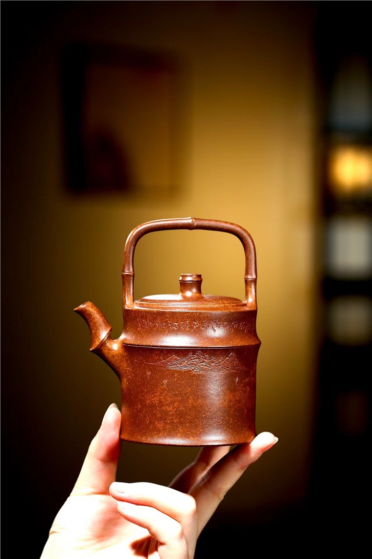 周建良作品 竹韵提梁图片