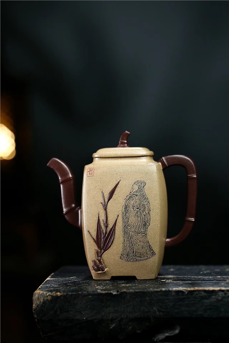周建春作品 四方高竹图片