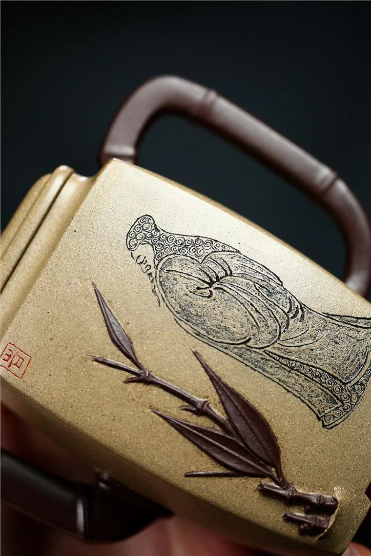 周建春作品 四方高竹图片
