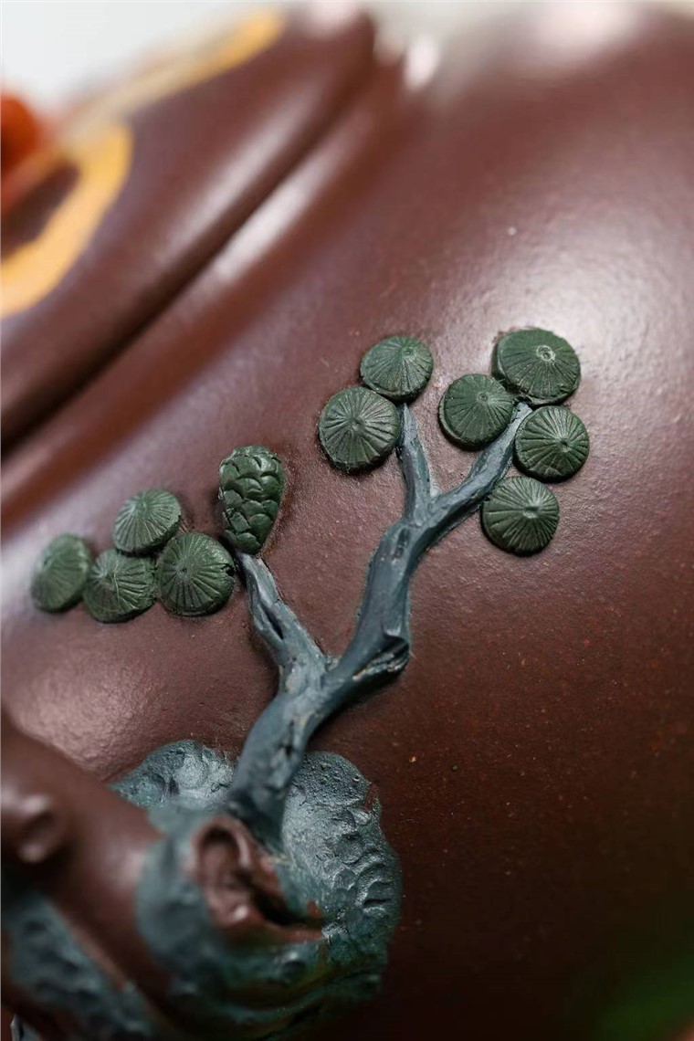 高建芳作品 灵猴松球图片