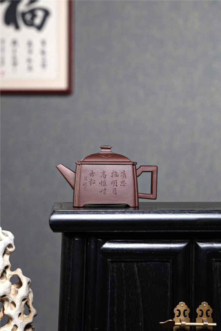 李铭作品 四方如意壶图片
