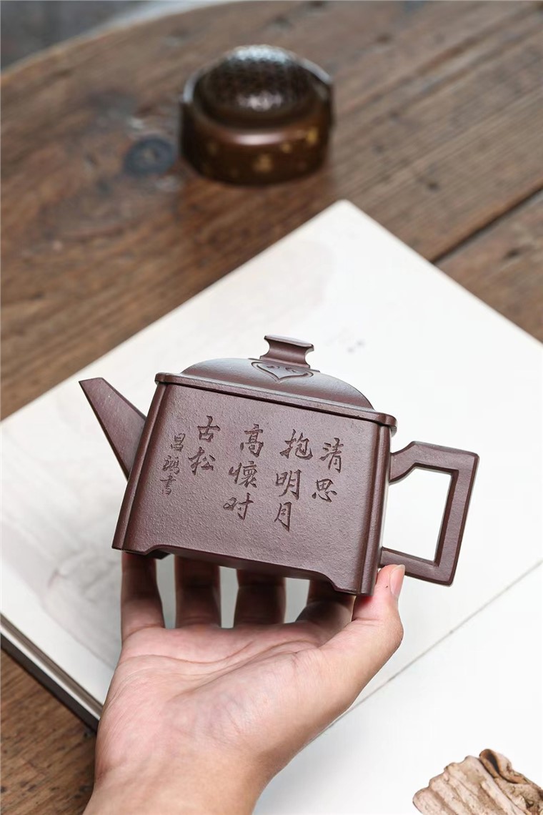 李铭作品 四方如意壶图片