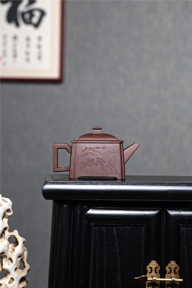 李铭作品 四方如意壶图片