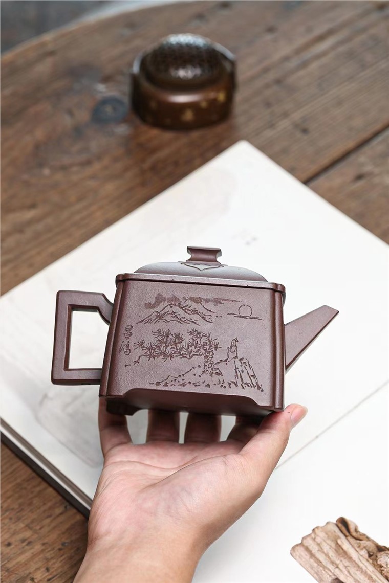 李铭作品 四方如意壶图片