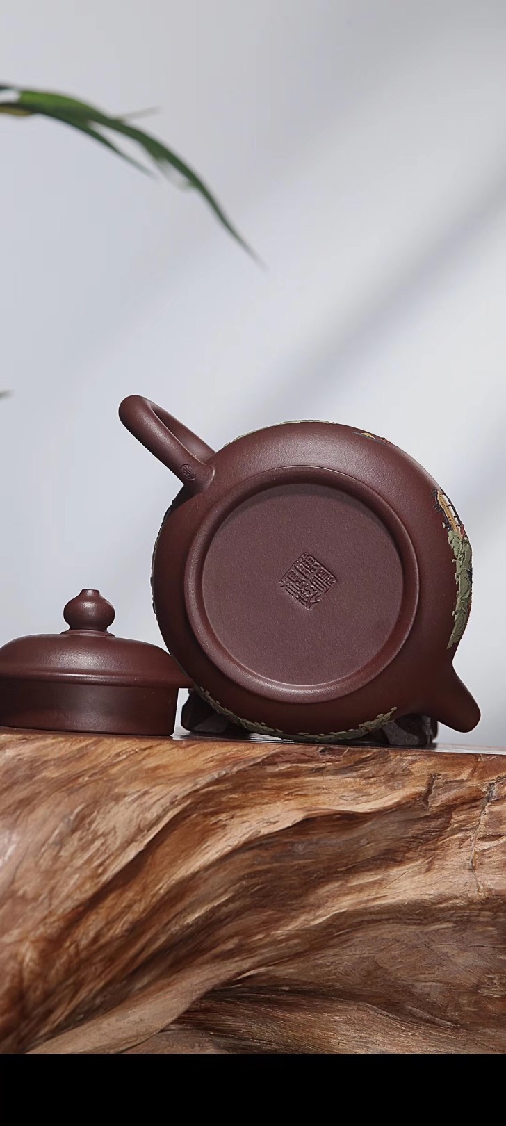 陈顺根作品 泥绘潘壶