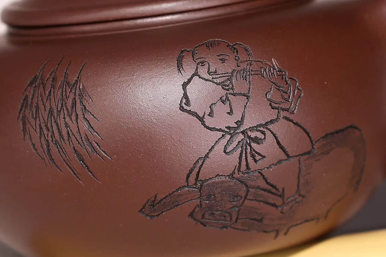 戚志君作品 牧童牛