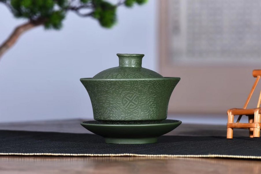董正强作品 百寿盖碗