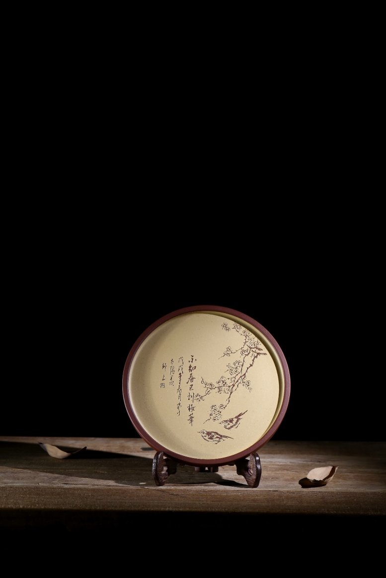 马晨作品 绘鸟挂盘
