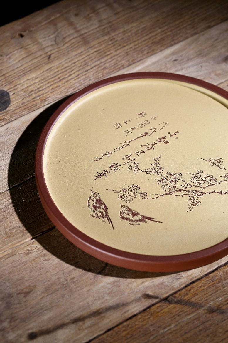 马晨作品 绘鸟挂盘