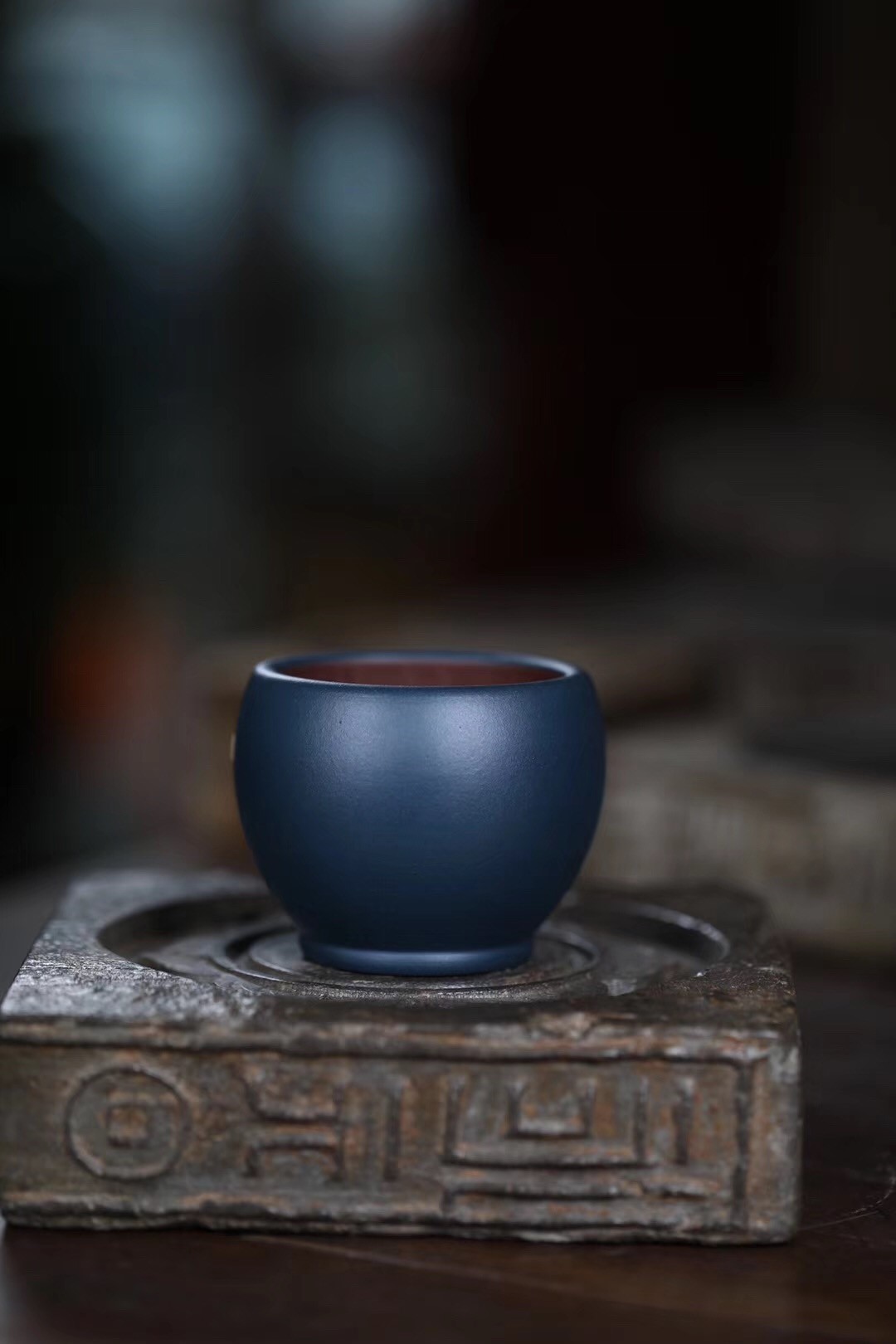 悠然紫砂作品 泥绘堆绘紫砂杯