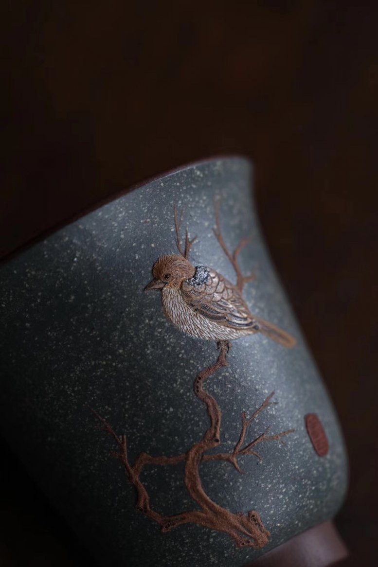 悠然紫砂作品 琴瑟杯
