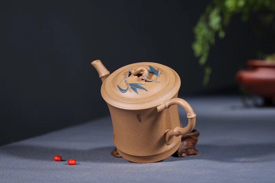 张伟军作品 竹报平安(送同款茶叶罐)