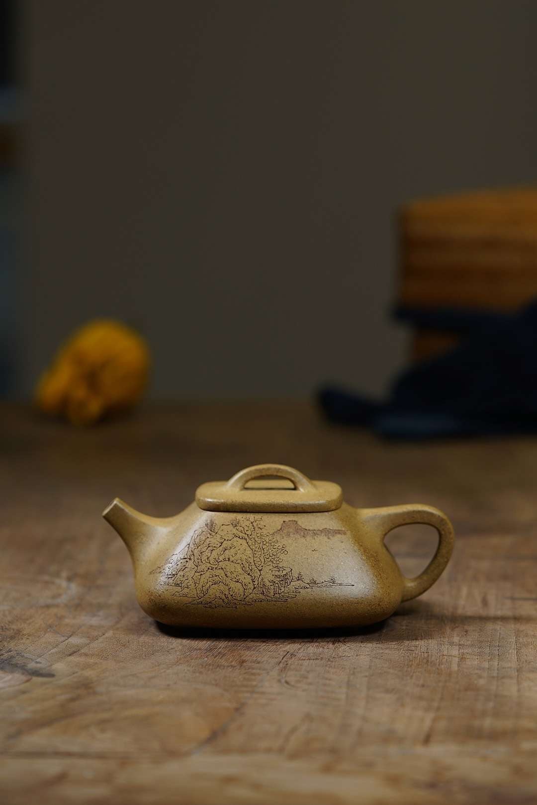 顾跃君作品 四方石瓢