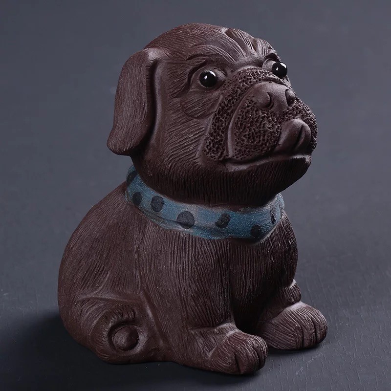 悠然紫砂作品 沙皮狗