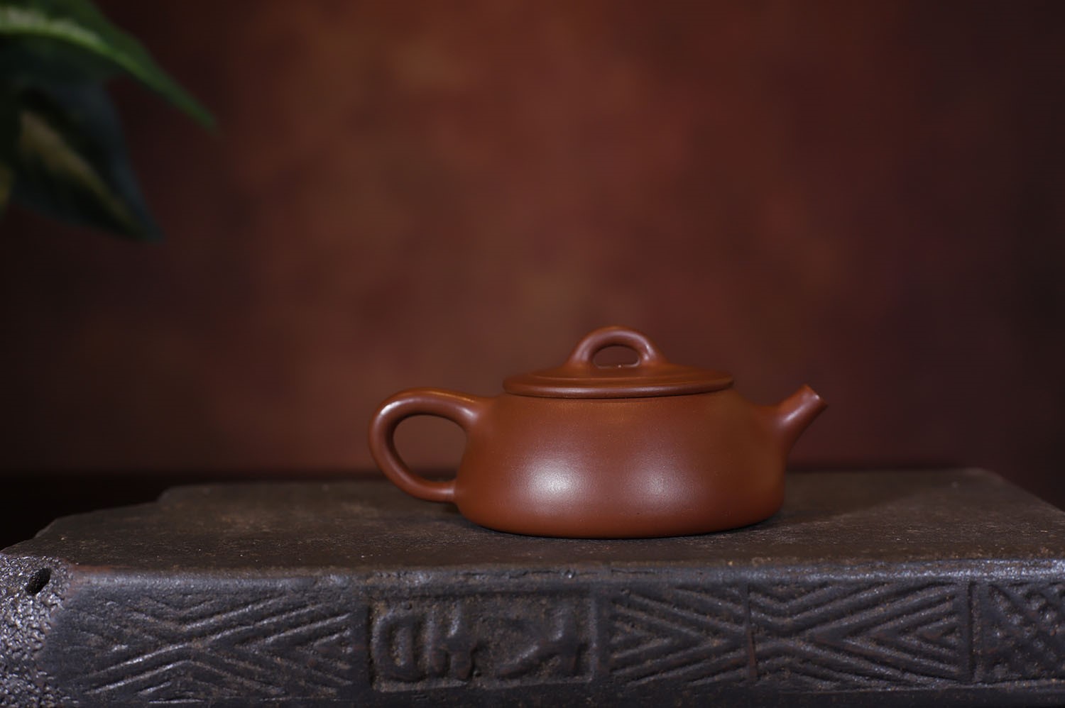范育君作品 宽口石瓢
