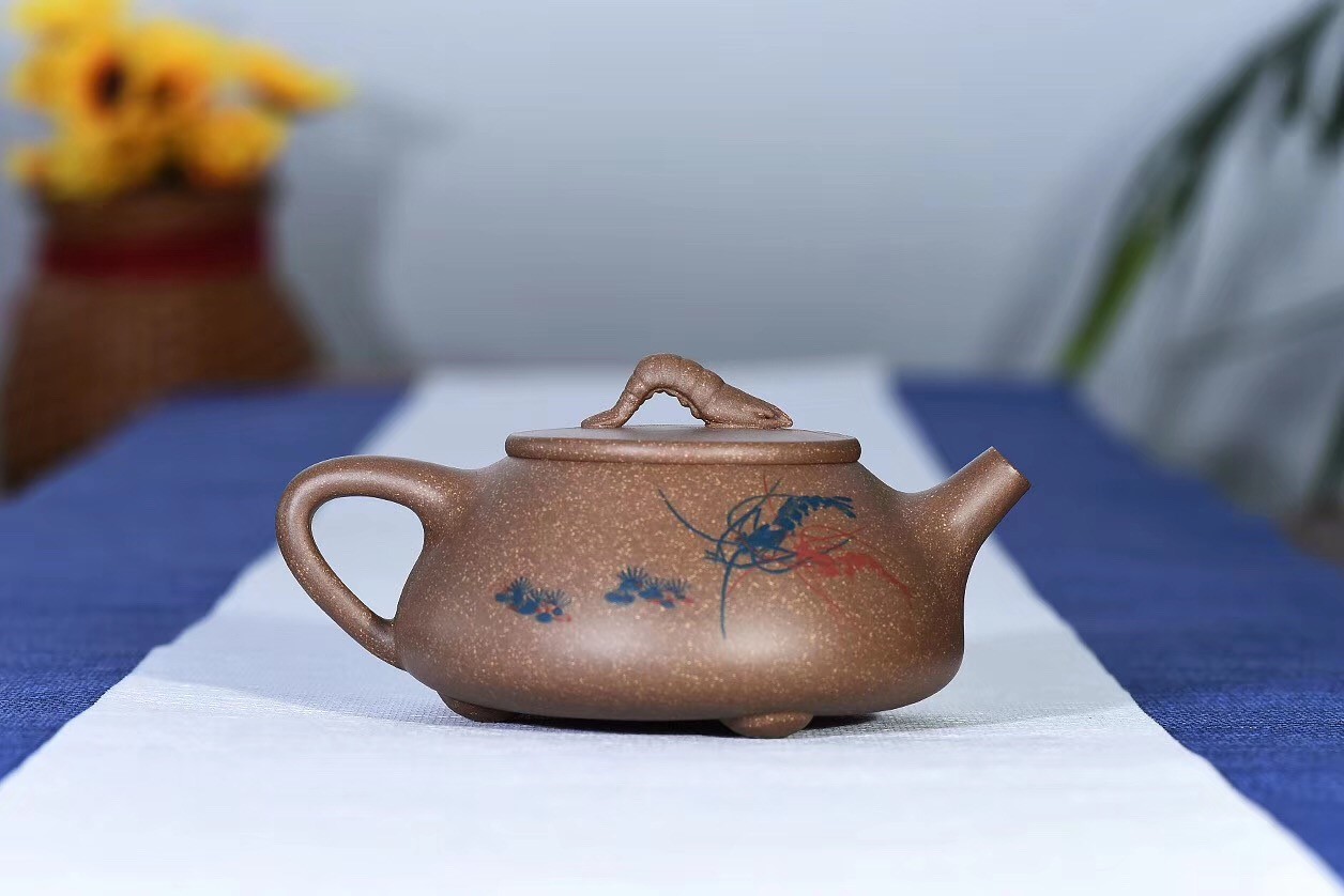 戚志君作品 虾趣石瓢