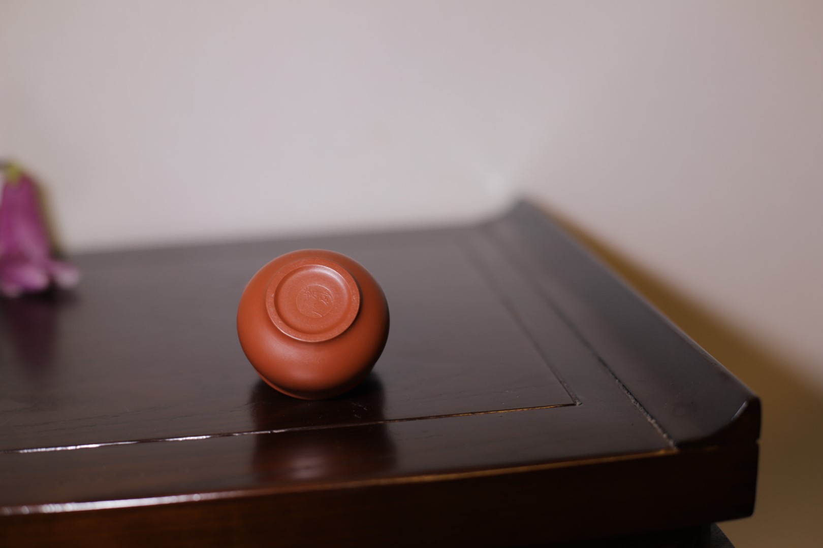中国宜兴作品 大红袍品茗杯
