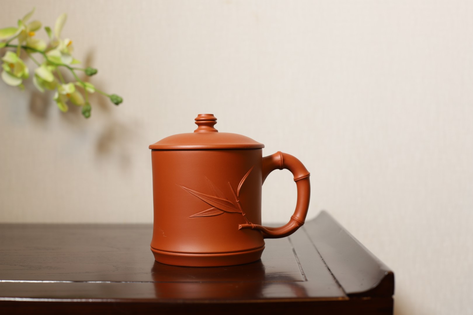 陈伟宝作品 竹节盖杯