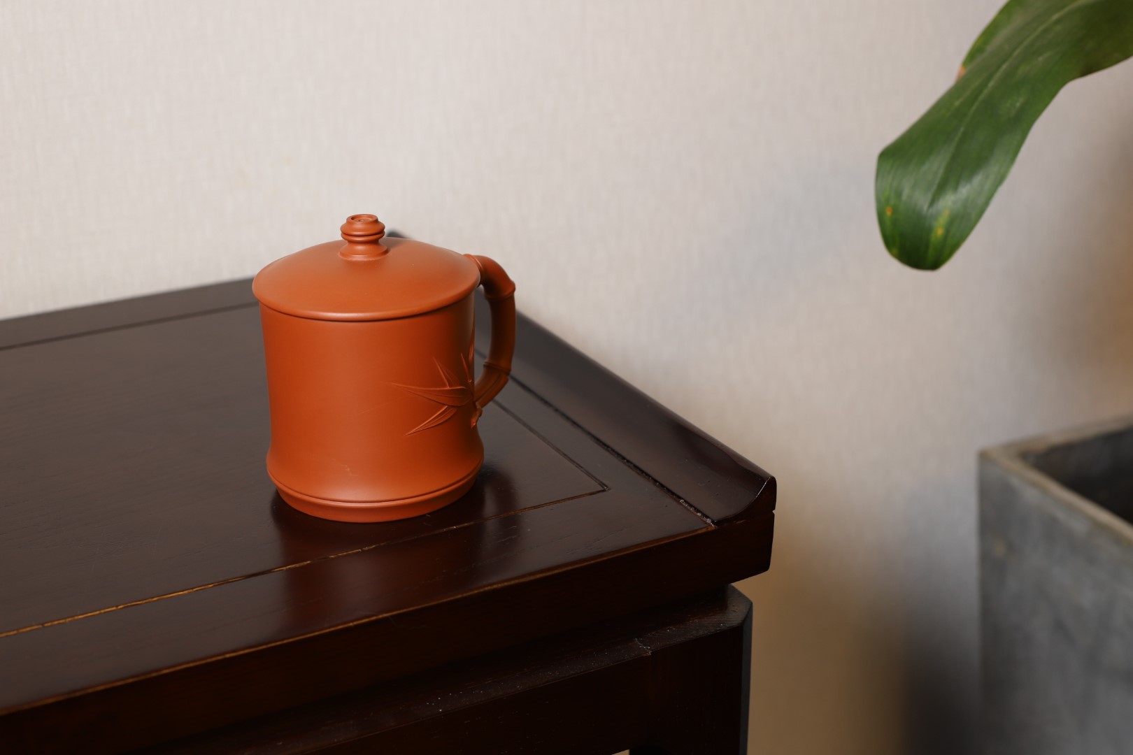 陈伟宝作品 竹节盖杯