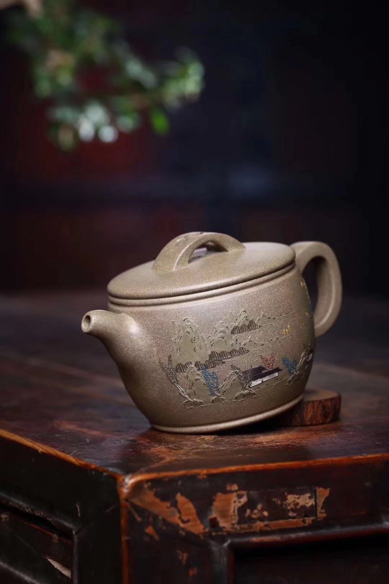 陈俊作品 泥绘汉瓦
