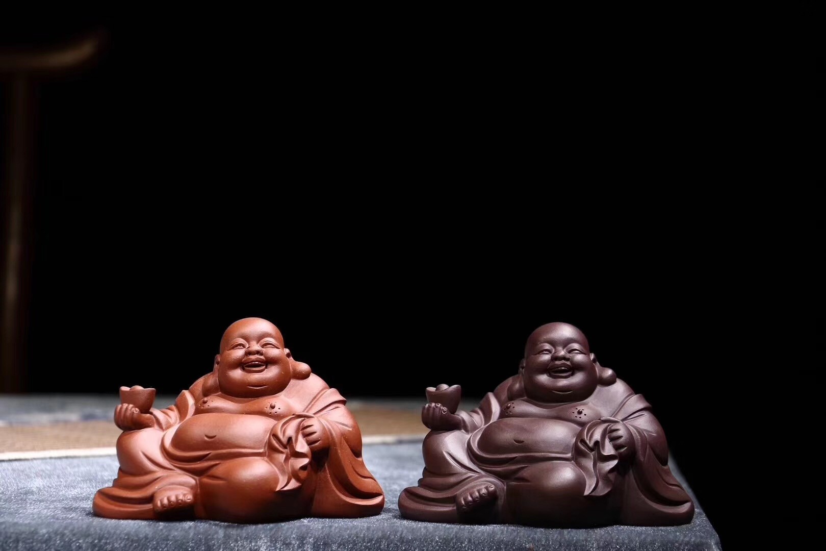 悠然紫砂作品 布袋佛