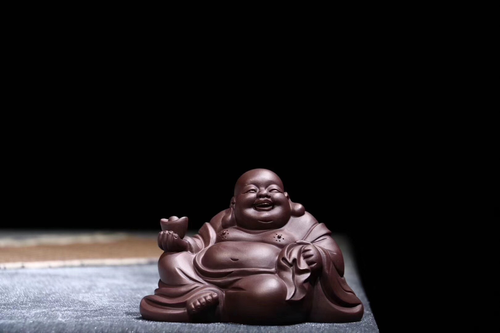 悠然紫砂作品 布袋佛