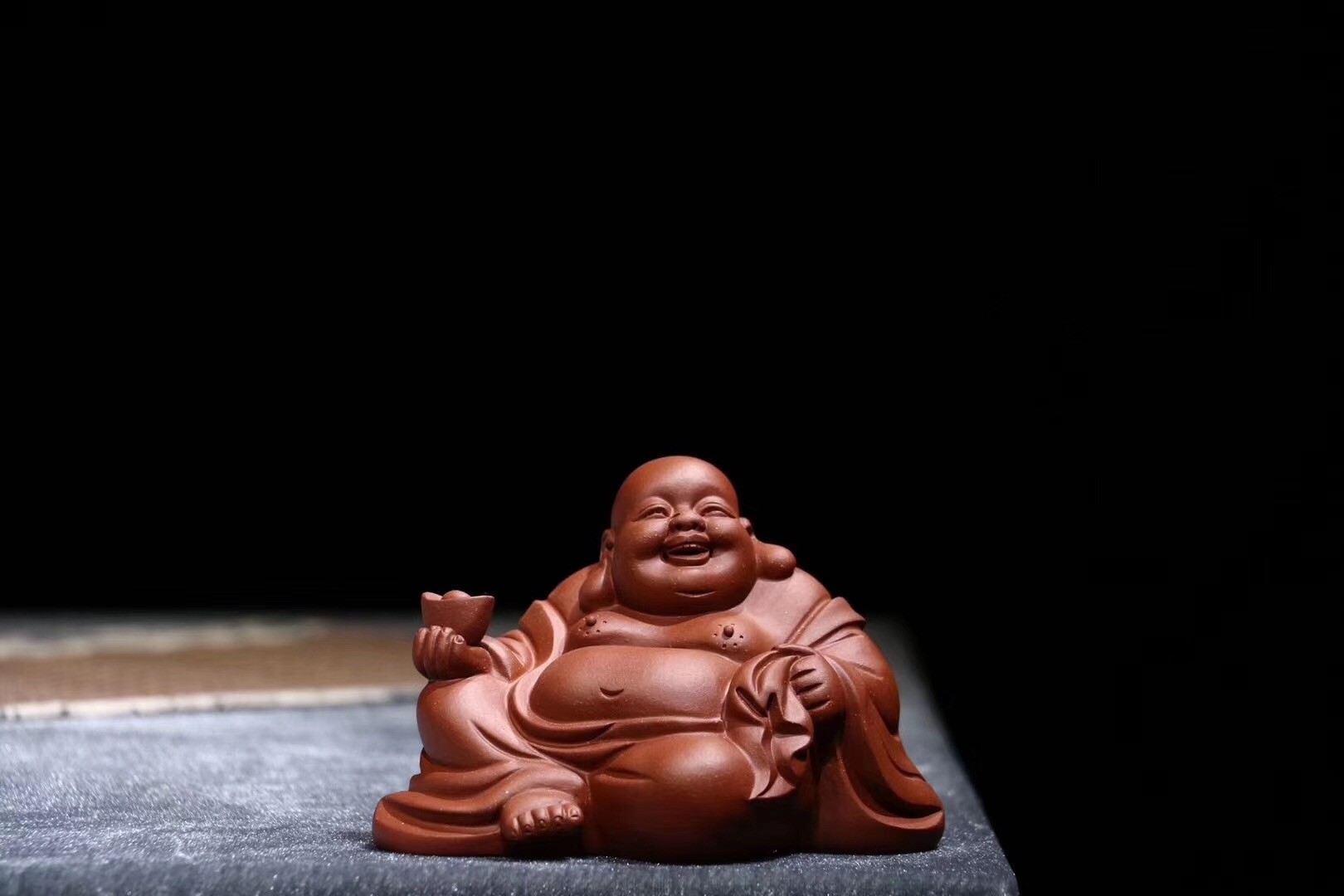悠然紫砂作品 布袋佛