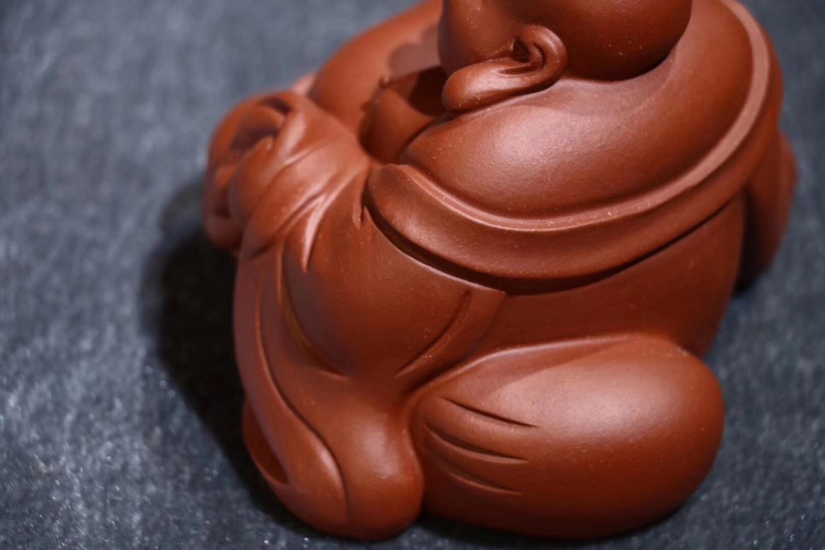 悠然紫砂作品 布袋佛