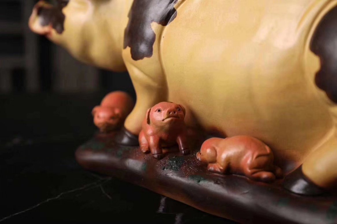 悠然紫砂作品 福猪系列