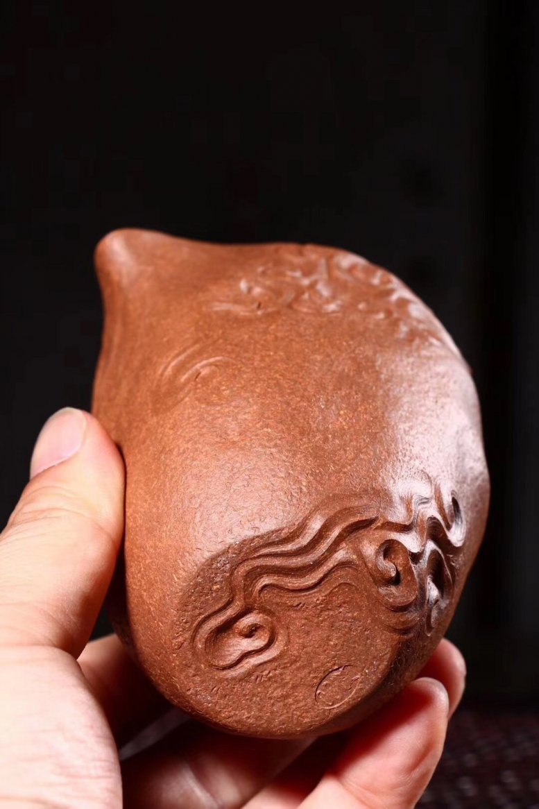 悠然紫砂作品 云纹公杯套组