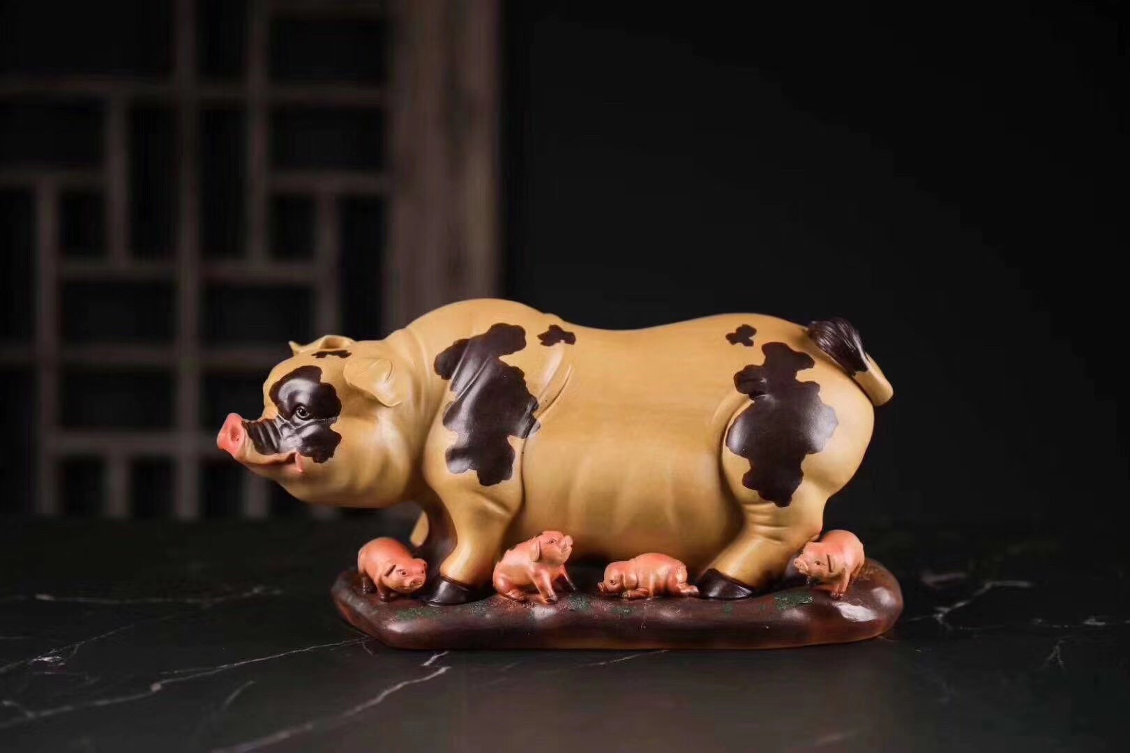 悠然紫砂作品 福猪系列