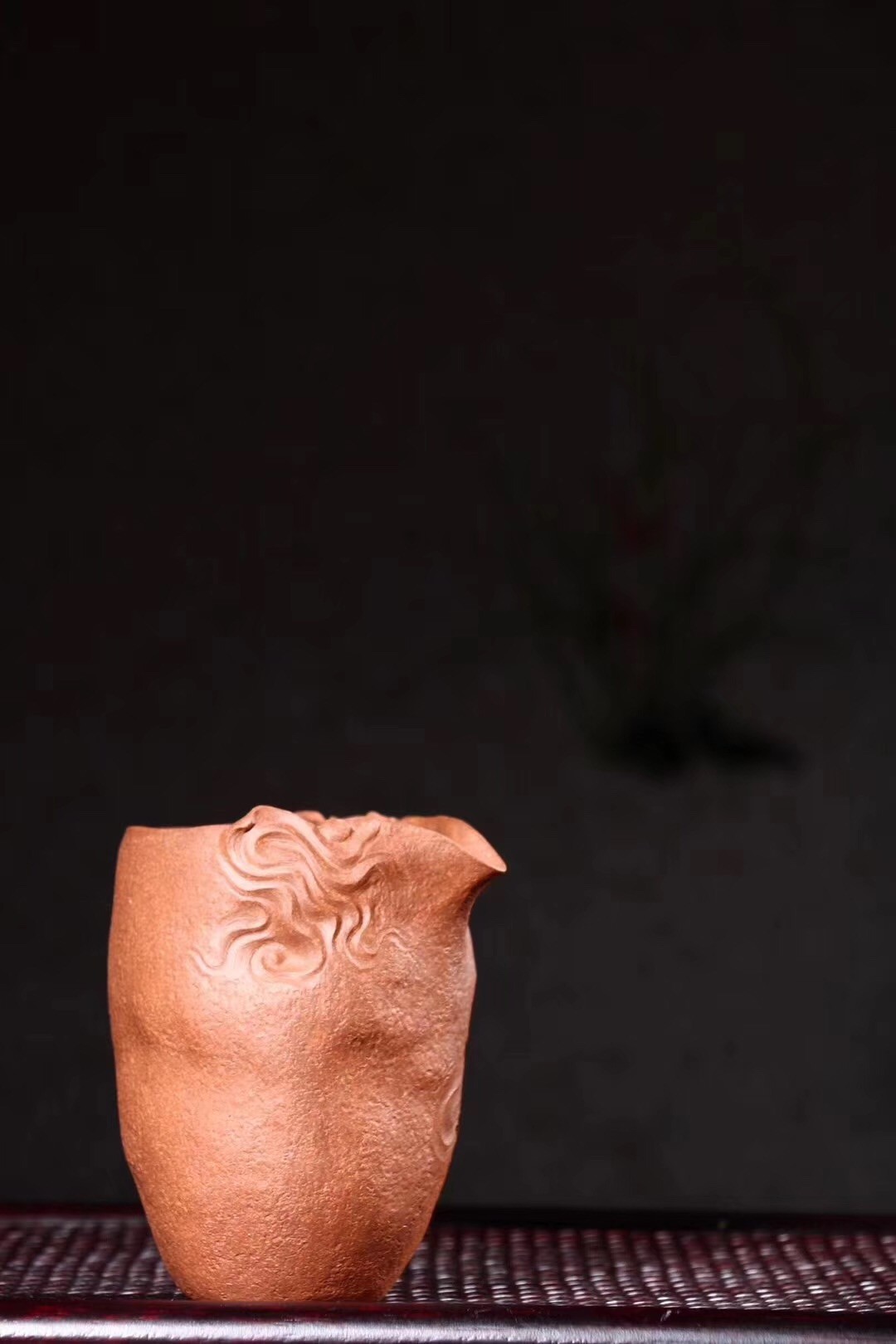 悠然紫砂作品 云纹公杯套组
