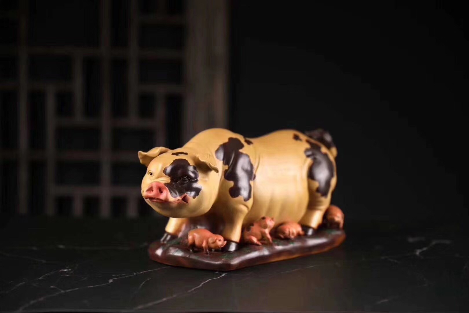 悠然紫砂作品 福猪系列