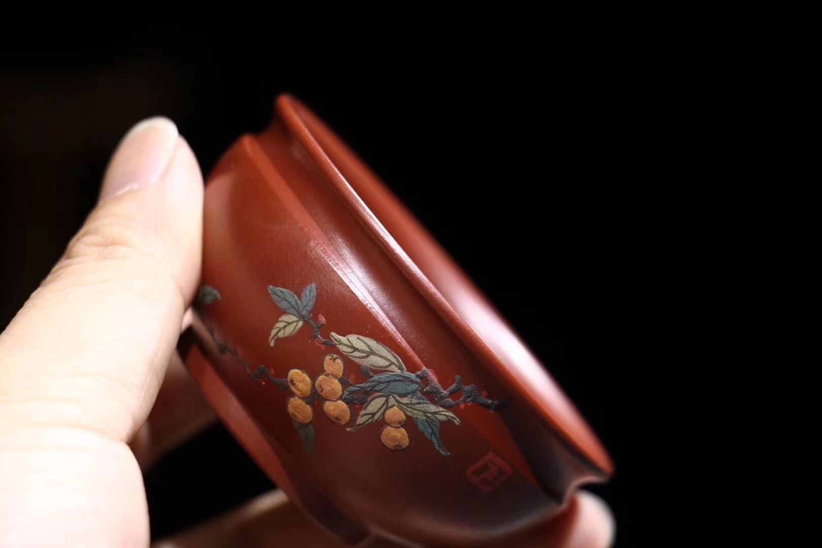 吕霞作品 寒梅 玉兰 枇杷 精工堆绘