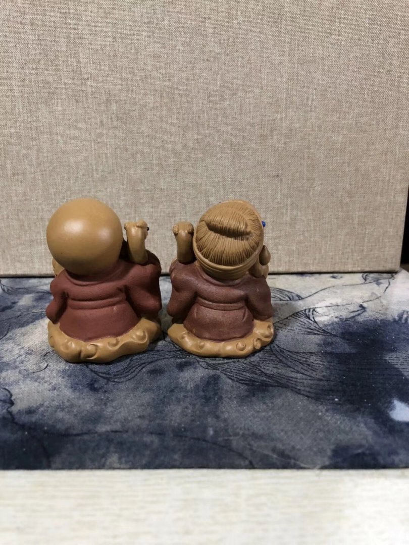 悠然紫砂作品 萌版寿公寿婆