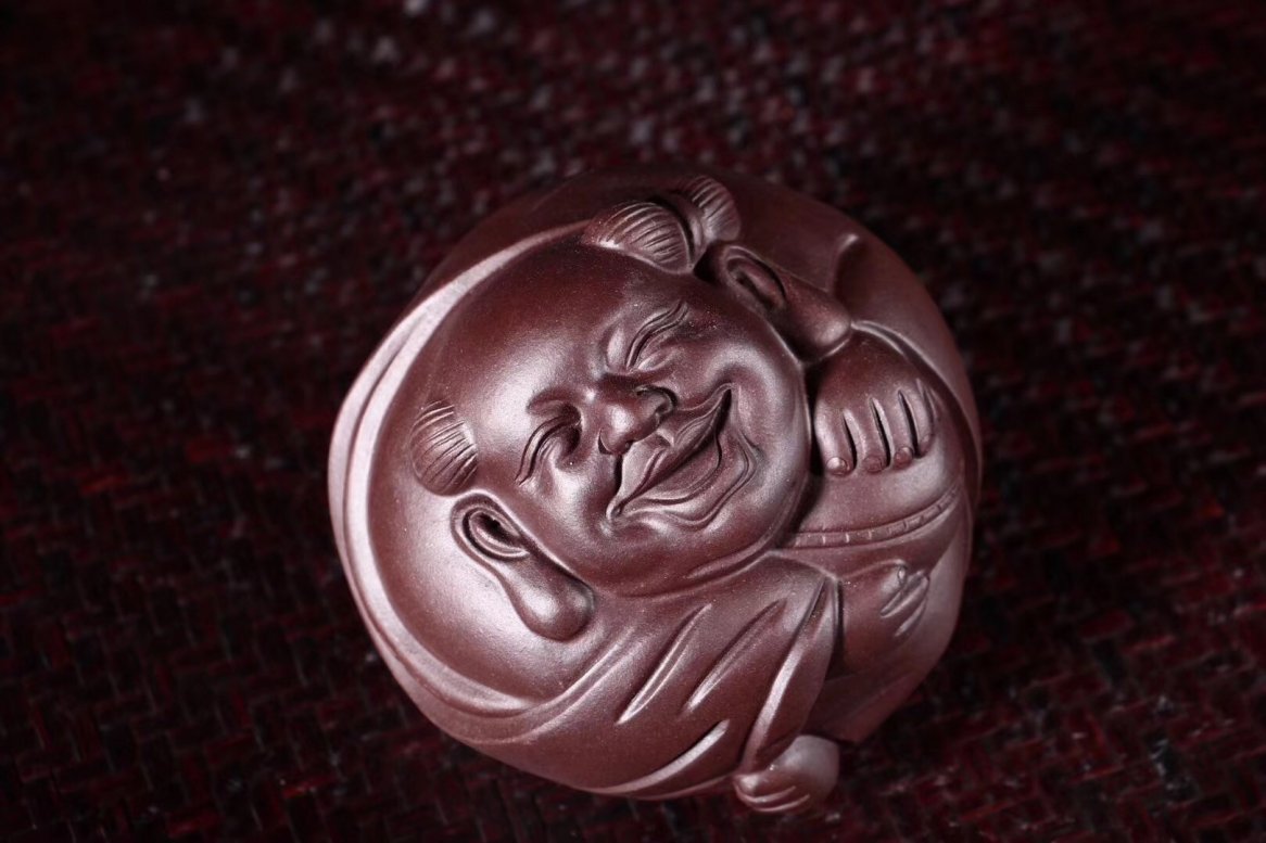 悠然紫砂作品 和合二仙